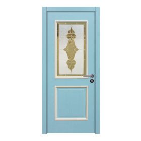 沃格生態(tài)門(mén)系列V-T03（玻）藍門(mén)白線(xiàn)