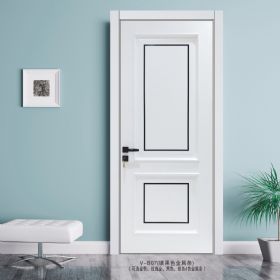 沃格生態(tài)門(mén)系列V-B07鑲黑色金屬條