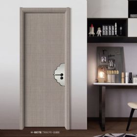 普達無(wú)漆木門(mén)系列H-8807（玻）刀砍紋3號+金屬銀