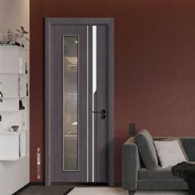 普達無(wú)漆木門(mén)系列H-2058（玻）云木23號